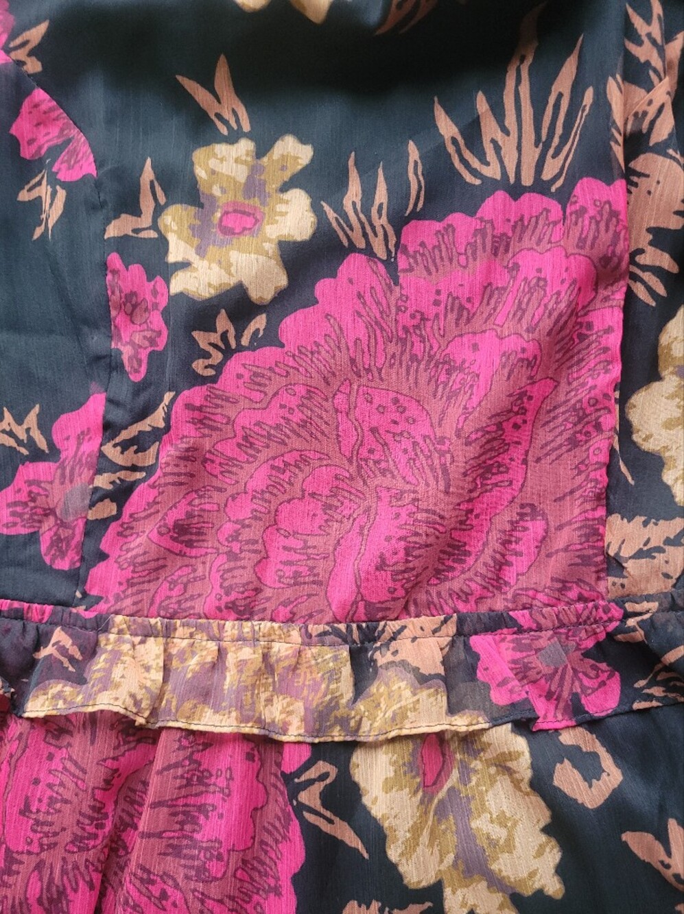 Anthropologie Porridge Puff-Sleeved Floral Mini Dress, BNWT, Size XL - Picture 10 of 11